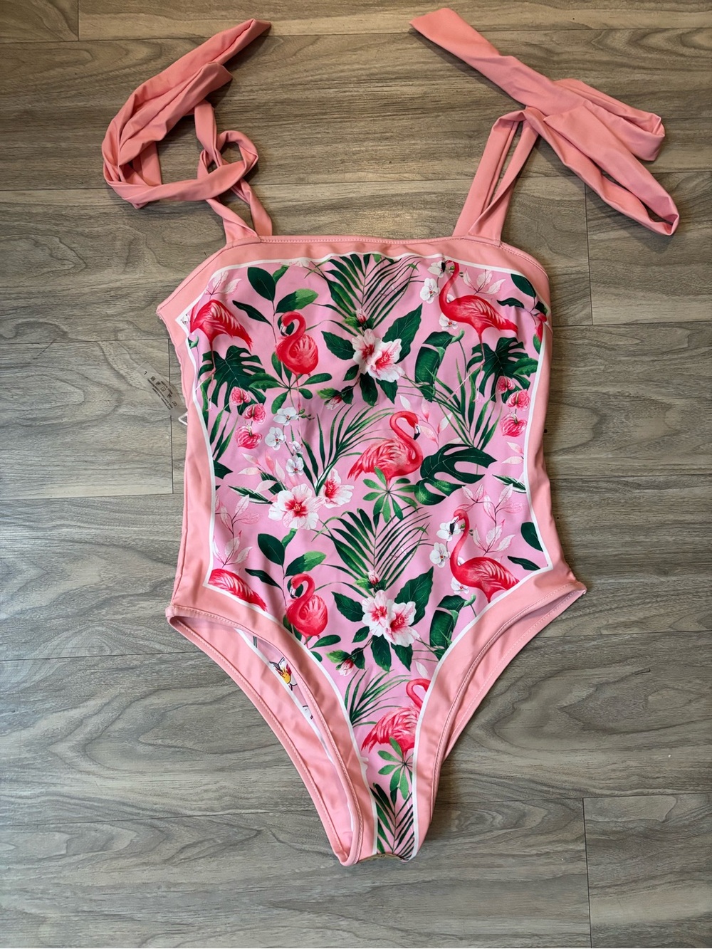 Pink Tropical Flamingo One-Piece Swimsuit for Women